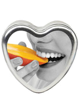Load image into Gallery viewer, Earthly Body Heart-Shaped Hemp Seed Edible Massage Candle Mango - 4oz