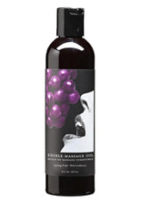 Load image into Gallery viewer, Earthly Body Hemp Seed Edible Massage Oil Gushing Grape - 8oz