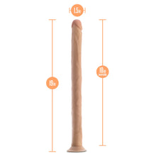 Load image into Gallery viewer, Dr. Skin Silver Collection Dildo with Suction Cup 19in - Vanilla