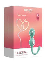 Load image into Gallery viewer, Elektra App Control E-Stim Kegel Training - Aqua/Silver - 5 Piece/Set