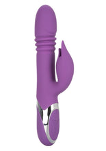Load image into Gallery viewer, Enchanted Kisser Rechargeable Silicone Thrusting Rabbit Vibrator - Purple
