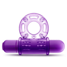 Load image into Gallery viewer, Play With Me Couples Play Vibrating Cockring (Purple)