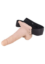 Load image into Gallery viewer, Erection Assistant Hollow Vibrating Strap-On - White - 6in