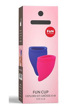 Load image into Gallery viewer, Explore Kit Silicone Menstrual Cup Set - A/B - Pink/Ultramarine - Blue/Pink
