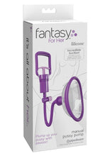 Load image into Gallery viewer, Fantasy For Her Manual Pussy Pump - Clear/Purple