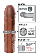 Load image into Gallery viewer, Fantasy X-Tensions Mega 2in Extension Sleeve - Brown - 8in