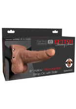Load image into Gallery viewer, Fetish Fantasy Hollow Rechargeable Strap-On with Balls - Tan - 6in