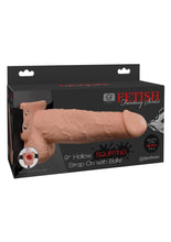 Load image into Gallery viewer, Fetish Fantasy Series Hollow Squirting Strap-On Dildo with Balls and Harness - Vanilla - 9in