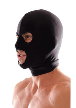 Load image into Gallery viewer, Fetish Fantasy Spandex 3 Hole Hood - Black