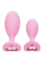 Load image into Gallery viewer, First Time Crystal Booty Duo Silicone Anal Plug - Pink - 2 Pack