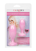 Load image into Gallery viewer, First Time Crystal Booty Duo Silicone Anal Plug - Pink - 2 Pack