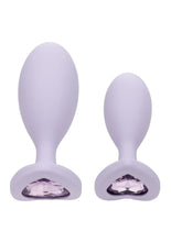 Load image into Gallery viewer, First Time Crystal Booty Duo Silicone Anal Plug - Purple - 2 Pack