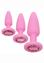 Load image into Gallery viewer, First Time Crystal Booty Kit Silicone Probes - Pink - 3 Piece