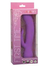 Load image into Gallery viewer, First Time Silicone Rechargeable Pleaser Dual Vibrator - Purple