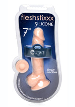 Load image into Gallery viewer, Fleshstixxx Silicone Bendable Dong with Balls - Vanilla - 7in