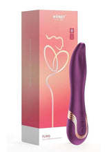 Load image into Gallery viewer, Fling Tongue-Like Oral Licking Rechargeable Silicone Vibrator - Gold/Purple