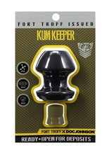 Load image into Gallery viewer, Fort Troff Kum Keeper Silicone Open End Anal Plug - Black - Medium