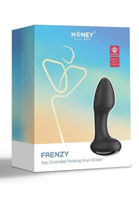 Load image into Gallery viewer, Frenzy Pressure Sensing App Control Rotating Rechargeable Silicone Butt Plug - Black