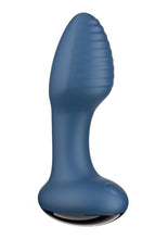 Load image into Gallery viewer, Frenzy Pressure Sensing App Control Rotating Rechargeable Silicone Butt Plug - Black/Blue