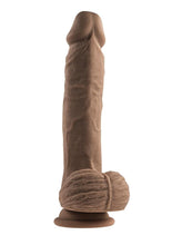 Load image into Gallery viewer, Full Monty Silicone Rechargeable Realistic Dildo with Remote - Chocolate - 9in