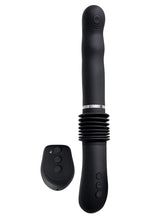 Load image into Gallery viewer, G-Force Thruster Silicone Rechargeable Vibrator with Remote Control - Black