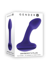 Load image into Gallery viewer, Gender X Anybody's Plug Rechargeable Silicone Vibrating Butt Plug - Blue