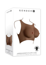 Load image into Gallery viewer, Gender X Breast Plate Silicone C Cup - Chocolate