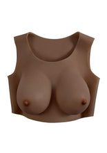 Load image into Gallery viewer, Gender X Breast Plate Silicone D Cup - Chocolate