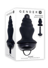 Load image into Gallery viewer, Gender X Echo Rechargeable Silicone Vibrator with Removable Sleeve - Black