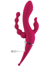 Load image into Gallery viewer, Gender X Four By Four Rechargeable Silicone Quadruple Stimulating Vibrator