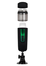 Load image into Gallery viewer, Gender X Message In A Bottle Rechargeable Thrusting Spinning Stroker - Black/Clear