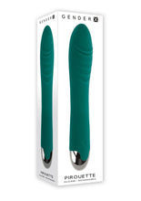 Load image into Gallery viewer, Gender X Pirouette Rechargeable Silicone Twirling Vibrator - Green