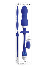 Load image into Gallery viewer, Gender X Play Ball Rechargeable Silicone Thrusting Probe - Blue