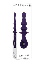 Load image into Gallery viewer, Gender X Ring Pop Rechargeable Silicone Vibrating Anal Plug - Purple