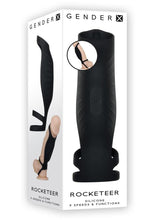 Load image into Gallery viewer, Gender X Rocketeer Rechargeable Silicone Penis Sleeve - Black