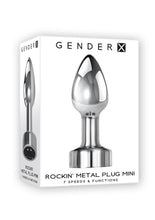 Load image into Gallery viewer, Gender X Rockin Rechargeable Metal Mini Plug - Metal/Silver