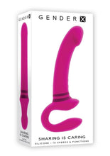 Load image into Gallery viewer, Gender X Sharing Is Caring Rechargeable Silicone Dual Vibrator - Pink