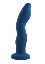 Load image into Gallery viewer, Gender X Snuggle Up Rechargeable Silicone Dual Vibrating Strap-On with Remote Control - Black/Blue