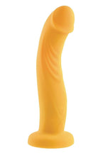 Load image into Gallery viewer, Gender X Sweet Embrace Rechargeable Silicone Dual Vibrating Strap-On with Remote Control - Black/Yellow