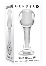 Load image into Gallery viewer, Gender X The Baller Glass Anal Plug - Clear