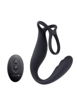 Load image into Gallery viewer, Gender X The Wrangler Rechargeable Silicone Triple Stimulating Anal Vibrator with Remote - Black