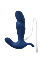 Load image into Gallery viewer, Gender X True Blue Rechargeable Silicone Thrusting Anal Vibrator