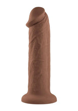 Load image into Gallery viewer, Girthy Vibrating Rechargeable Silicone Dildo - Caramel - 7in