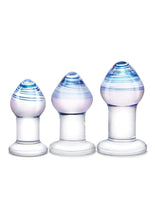 Load image into Gallery viewer, Glas Amethyst Rain Anal Training Kit - Clear - 3 Piece