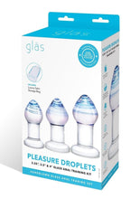 Load image into Gallery viewer, Glas Amethyst Rain Anal Training Kit - Clear - 3 Piece