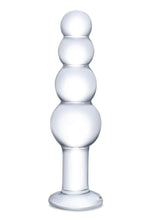 Load image into Gallery viewer, Glas Beaded Glass Butt Plug - Clear - 7.25in