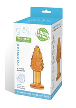 Load image into Gallery viewer, Glas Cornstar 4 Glass Butt Plug - Orange