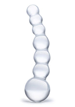 Load image into Gallery viewer, Glas Curved Beaded Glass Dildo - Clear - 5in
