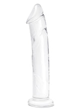 Load image into Gallery viewer, Glas Dildo Glass with Veins and Flat Base - Clear - 12in