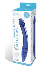 Load image into Gallery viewer, Glas Double-Sided Glass Dildo For G-Spot and P-Spot Stimulation - Blue - 11in